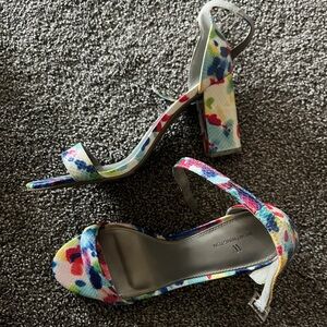 Worthington Multicolor Floral Heeled Sandals